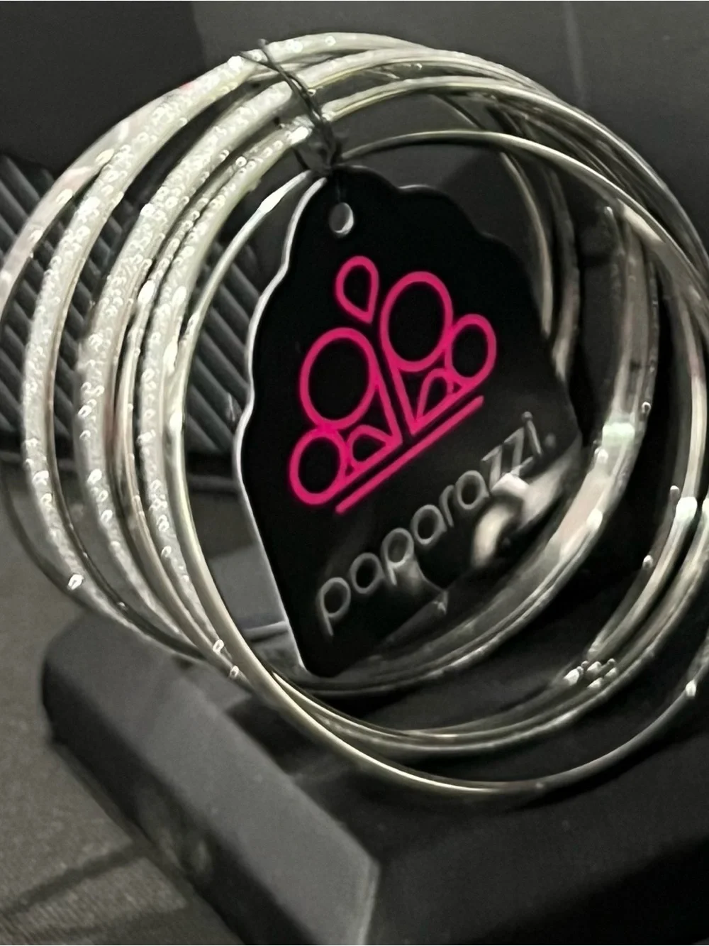 Paparazzi Silver Crystal Multi-Bangle Bracelet Stack